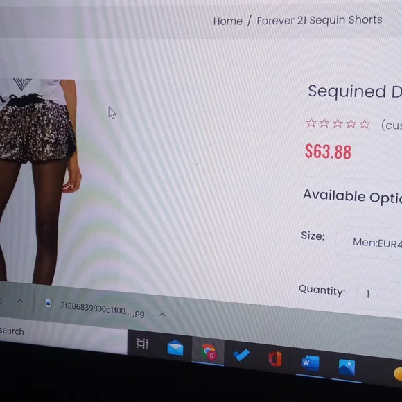 🍓 Forever 21 Sequin Dolphin Shorts New - Picture 16 of 17